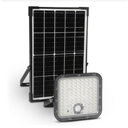 Miidex Lighting - Projecteur LED Solaire Asymétrique avec Détecteur IR 10W 3000K IP65 + Télécommande - Réf : 100752