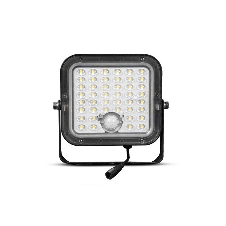 Miidex Lighting - Projecteur LED Solaire Asymétrique avec Détecteur IR 10W 3000K IP65 + Télécommande - Réf : 100752