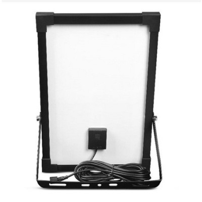 Miidex Lighting - Projecteur LED Solaire Asymétrique avec Détecteur IR 10W 3000K IP65 + Télécommande - Réf : 100752