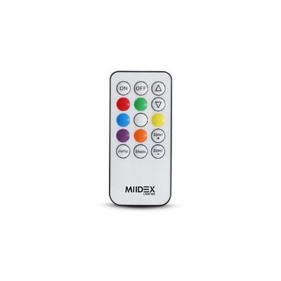 Miidex Lighting - Projecteur Extérieur LED Noir 50W RGB IP65 + Télécommande RF - Réf : 100186