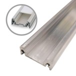 Miidex - Profilé Plat Aluminium Brut 1m pour bandeaux LED - Réf : 9828