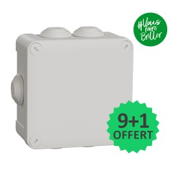 Schneider - Mureva Box - 10 boîtes de dérivation étanches IP55 + embouts 105x105x55 - blanc polaire - Réf : IMT05025(10)