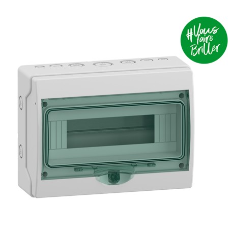 Schneider Mureva - Mini coffret étanche pour appareillage modulaire 267x200mm 12 Modules - Réf : 13960M