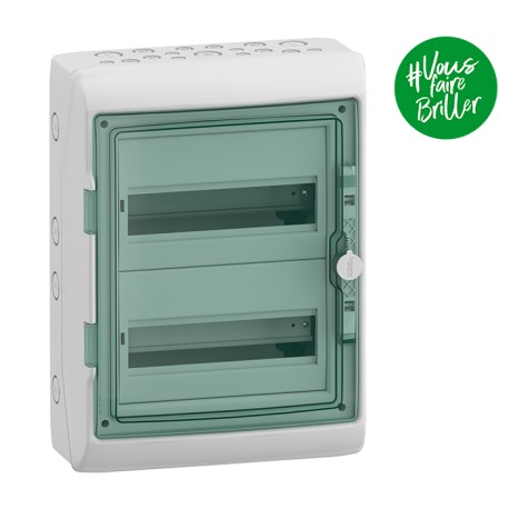 Schneider Mureva - Coffret Etanche Mureva coffret pour appareillage modulaire 340x460mm 2 rangées x 12 Modules Réf : 13964M