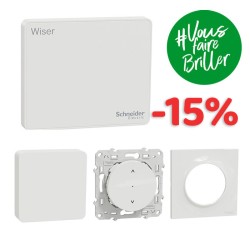 Schneider - Wiser - Kit connecté pour démarrage volets roulants programmables - Confort d'été - Réf : S670131CE