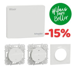 Schneider - Wiser - Kit connecté pour démarrage volets roulants programmables - centralisation volets roulants - Réf : S670131CV