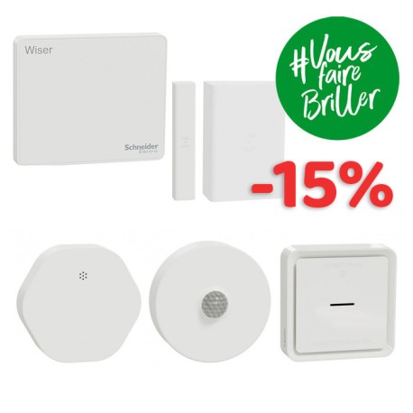 Schneider - Wiser - Kit connecté pour détection d'anomalies - sérenité vacances - Réf : S590012SV