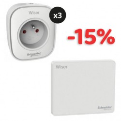 Schneider - Wiser - Kit connecté pour pilotage des modes veilles dans une pièce de vie - Réf : CCTFR6518