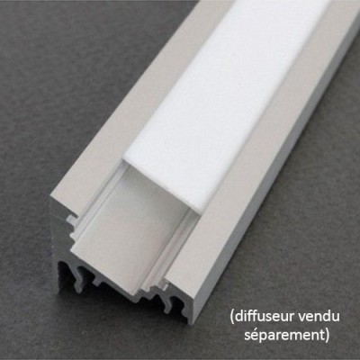 Miidex - Profilé Angle 30/60° Aluminium Anodisé 1m pour bandeaux LED 10mm - Réf : 9826