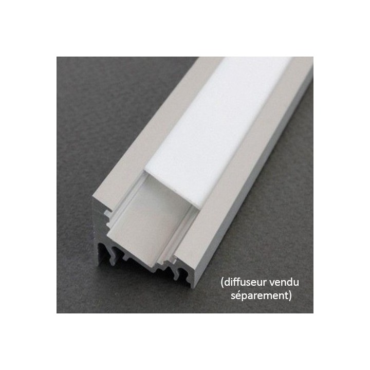 Miidex - Profilé Angle 30/60° Aluminium Anodisé 1m pour bandeaux LED 10mm - Réf : 9826