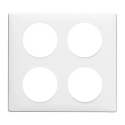 Legrand Céliane - Plaque Laquée - 2 x 2 postes - blanc - Réf : 068608
