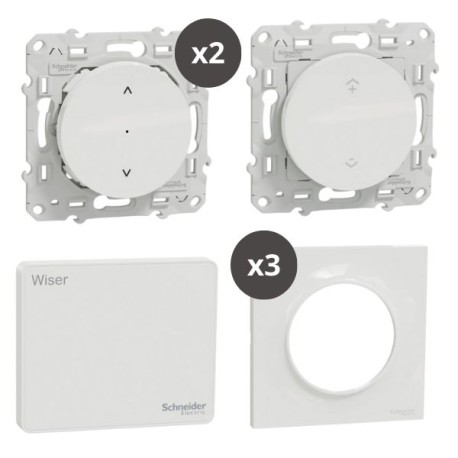 Schneider - Wiser - Kit connecté pour démarrage volets roulants programmables - Centralisation commande - Réf : S670131