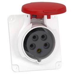 Schneider Mureva - Socle de prise industrielle coudée 16 A - 3P+N+T - 380-415 V CA - IP44 - Réf : PKY16F435