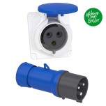 Schneider Mureva - Fiche et Prise industrielles 32 A - 2P+T - 200..250 V - Connexion vis - IP44 - Réf : PKE32M423-P