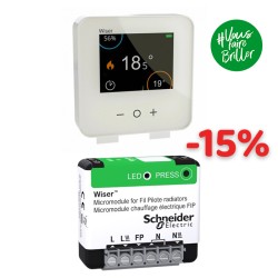 Schneider - Wiser - Pack pour 1 pièce complémentaire chauffage électrique - Réf : CCTFR6400-P