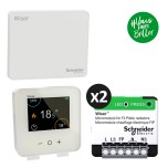 Schneider - Wiser - Kit thermostat connecté pour radiateurs FIP électriques Génération 2 - Réf : CCTFR6905FIPG2