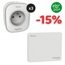 Schneider - Wiser - Kit connecté pour pilotage des modes veilles dans une pièce de vie - Réf : CCTFR6518