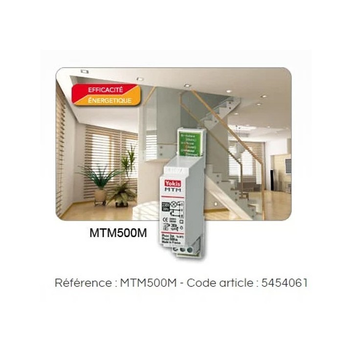 Yokis - Minuterie Modulaire Filaire 500W - Réf : MTM500M