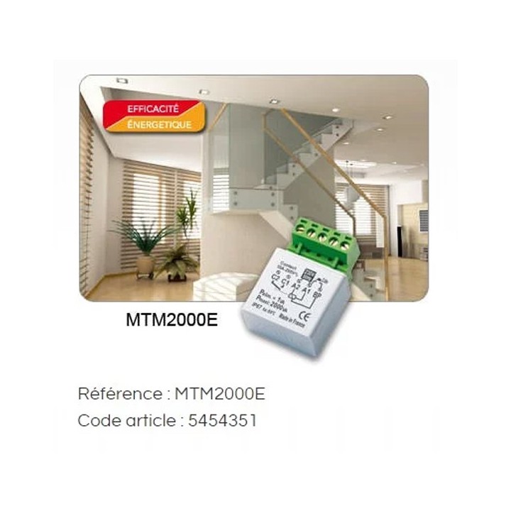 Yokis - Micro-module minuterie encastré - 2000W - Réf : MTM2000E