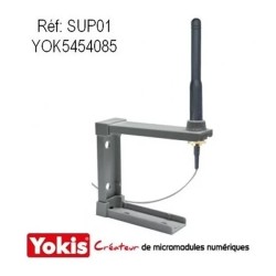 Yokis - Support pour la fixation d'antenne à la verticale ou horizontale - Réf : SUP01