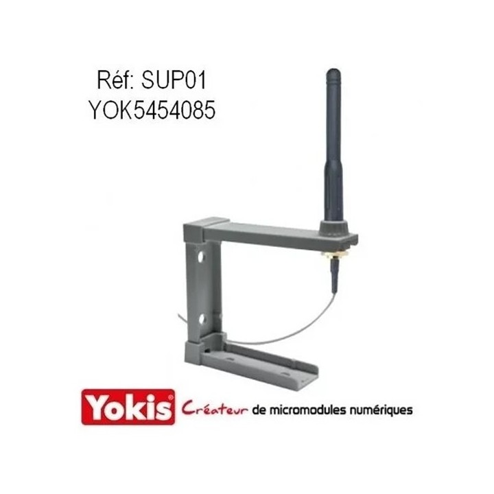 Yokis - Support pour la fixation d'antenne à la verticale ou horizontale - Réf : SUP01