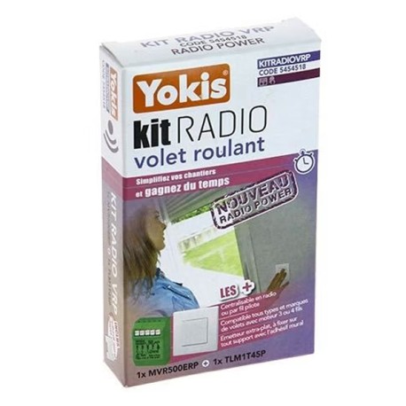 Yokis - Kit radio volet roulant 1 micro-module volet roulant et 1 télécommande - Réf : KITRADIOVRP