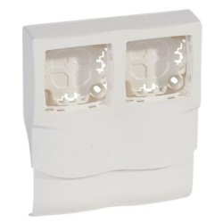 Legrand - Cadre Appareillage saillie 2 postes pose le long des plinthes DLPlus épaisseur 20mm - blanc - Réf : 031451