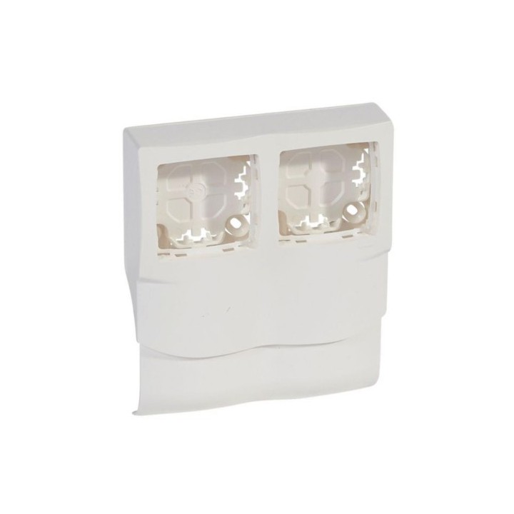 Legrand - Cadre Appareillage saillie 2 postes pose le long des plinthes DLPlus épaisseur 20mm - blanc - Réf : 031451