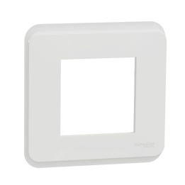 Schneider - Unica Pro - Plaque de finition - Blanc antibactérien - 1 poste - Réf : NU400220