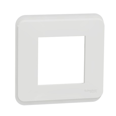 Schneider - Unica Pro - Plaque de finition - Blanc antibactérien - 1 poste - Réf : NU400220