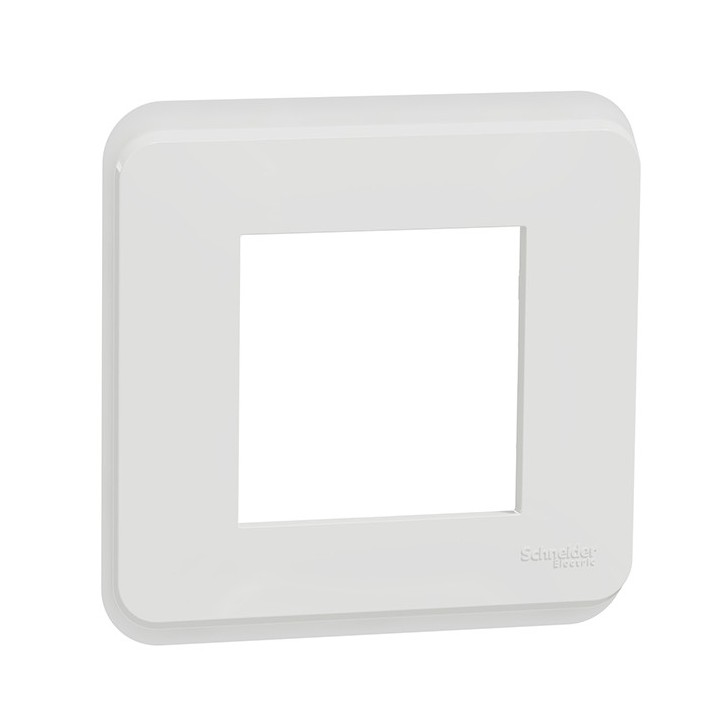 Schneider - Unica Pro - Plaque de finition - Blanc antibactérien - 1 poste - Réf : NU400220