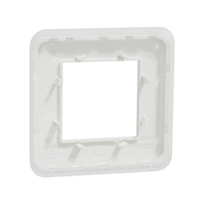 Schneider - Unica Pro - Plaque de finition - Blanc antibactérien - 1 poste - Réf : NU400220