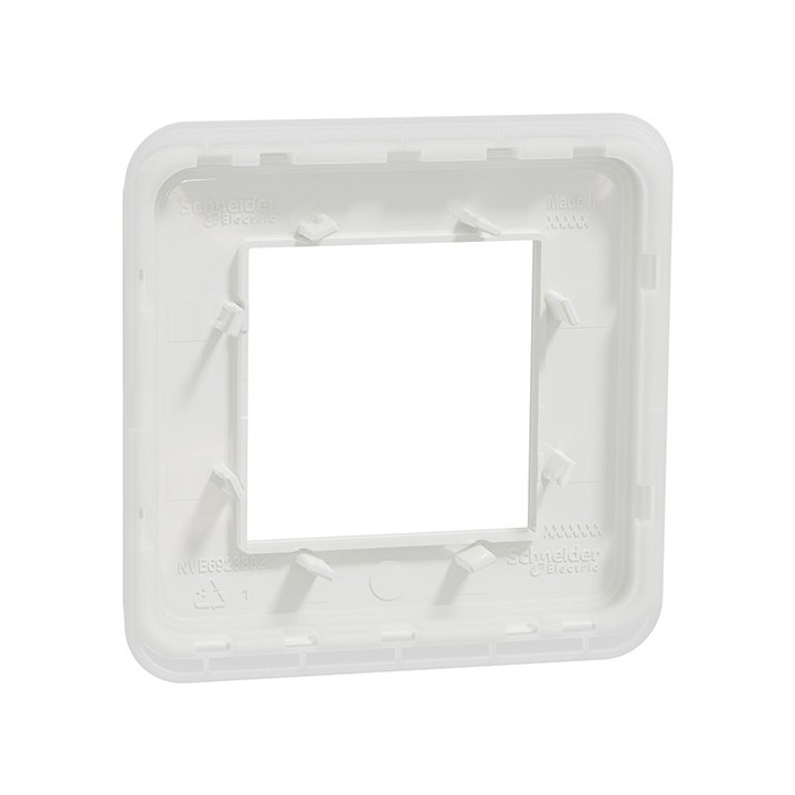 Schneider - Unica Pro - Plaque de finition - Blanc antibactérien - 1 poste - Réf : NU400220