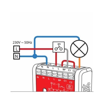 Yokis - Télérupteur temporisable 2000W micro-module encastré Zigbee avec bornier rapide - Réf : MTR2000E-UP