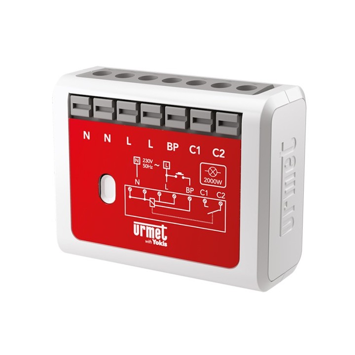 Yokis - Télérupteur temporisable 2000W micro-module encastré Zigbee avec bornier rapide - Réf : MTR2000E-UP