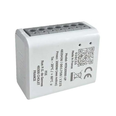 Yokis - Télérupteur temporisable 2000W micro-module encastré Zigbee avec bornier rapide - Réf : MTR2000E-UP