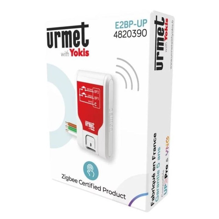 Yokis - Emetteur encastrable - 2 canaux - Radio Zigbee - Réf : E2BP-UP