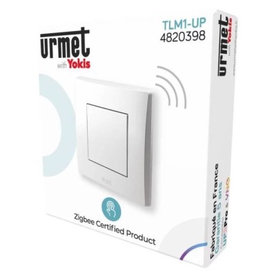 Yokis - Télécommande murale multifonction - 1 touche - Zigbee 3.0 - Blanc - Réf : TLM1-UP