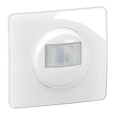 Legrand Céliane - Détecteur mural 2 fils sans Neutre livré complet - Blanc avec plaque Blanc Emaillé - Réf : CG0050