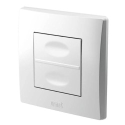 Yokis - Télécommande murale multifonction TLM2-UP - 2 touches - Zigbee 3.0 - Blanc - Réf : TLM2-UP
