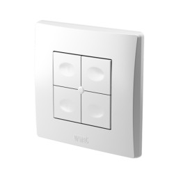 Yokis - Télécommande murale multifonction TLM4-UP - 4 touches - Zigbee 3.0 - Blanc - Réf : TLM4-UP