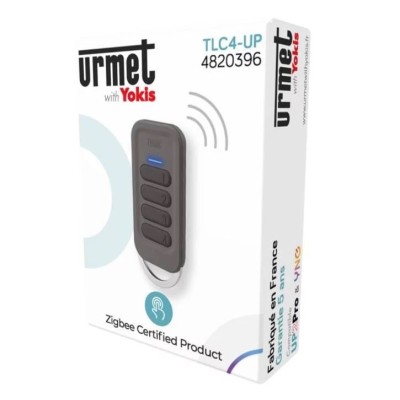 Yokis - Télécommande multifonction - Format porte-clé - 4 touches - Zigbee 3.0 - Noir - Réf : TLC4-UP