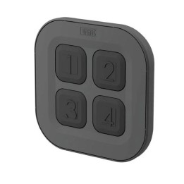 Yokis - Télécommande multifonction à poser - Format galet - 4 touches - Zigbee 3.0 - Noir - Réf : GALET4-UP