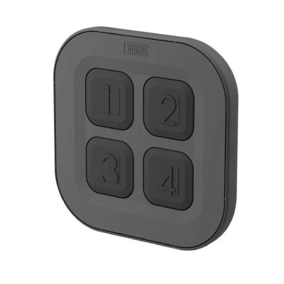 Yokis - Télécommande multifonction à poser - Format galet - 4 touches - Zigbee 3.0 - Noir - Réf : GALET4-UP