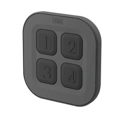 Yokis - Télécommande multifonction à poser - Format galet - 4 touches - Zigbee 3.0 - Noir - Réf : GALET4-UP
