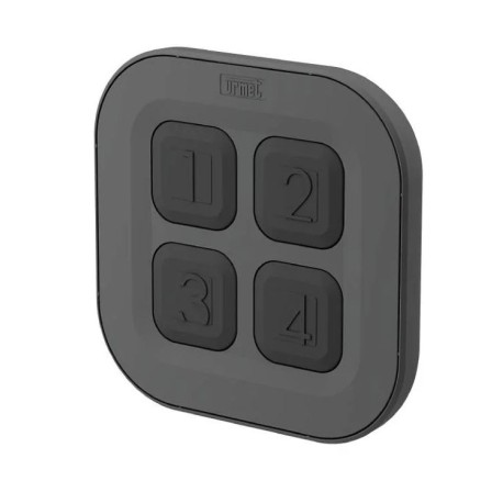 Yokis - Télécommande multifonction à poser - Format galet - 4 touches - Zigbee 3.0 - Noir - Réf : GALET4-UP