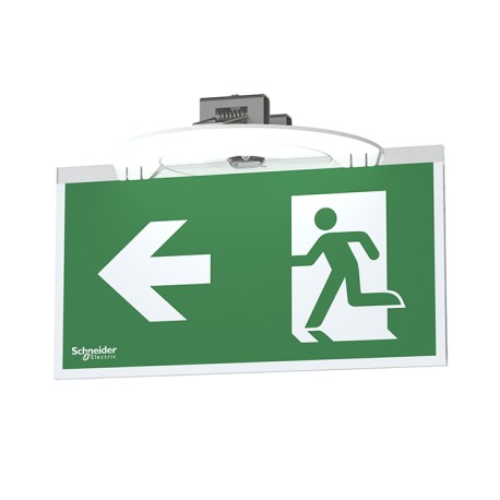 Schneider - Exiway Smartbeam - Bloc d'évacuation encastré SATI 45lm - 1h - IP42 - IK04 - Réf : OVA59106