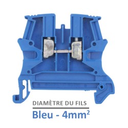 Legrand - Bloc jonction Viking 3 à vis - 1 jonction/1 entrée/1 sortie - bleu - pas 6 - Réf: 037101