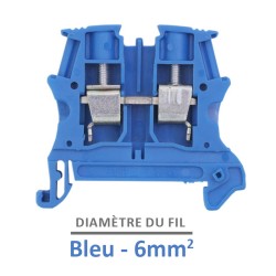 Legrand - Bloc jonction Viking 3 à vis - 1 jonction/1 entrée/1 sortie - bleu - pas 8 - Réf: 037102