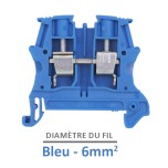 Legrand - Bloc jonction Viking 3 à vis - 1 jonction/1 entrée/1 sortie - bleu - pas 8 - Réf: 037102